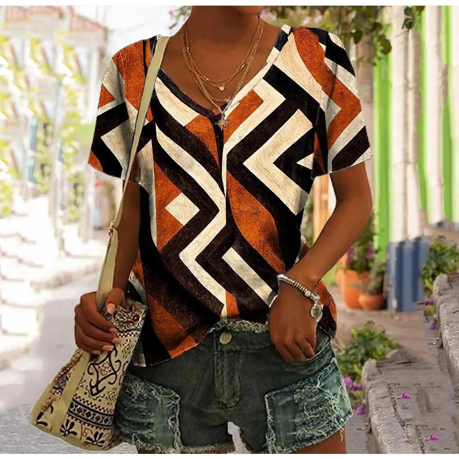 Винтажная лоскутная женская футболка — фото 6