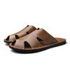 2026 Men's Casual Soft Sole Non-slip Leather Beach Slippers