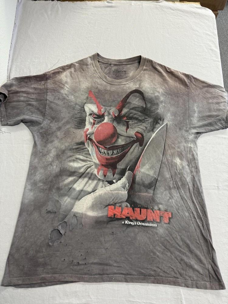 Потрепанная футболка Убийцы Клоуна Хэллоуин Короли Доминиона Унисекс Футболка M