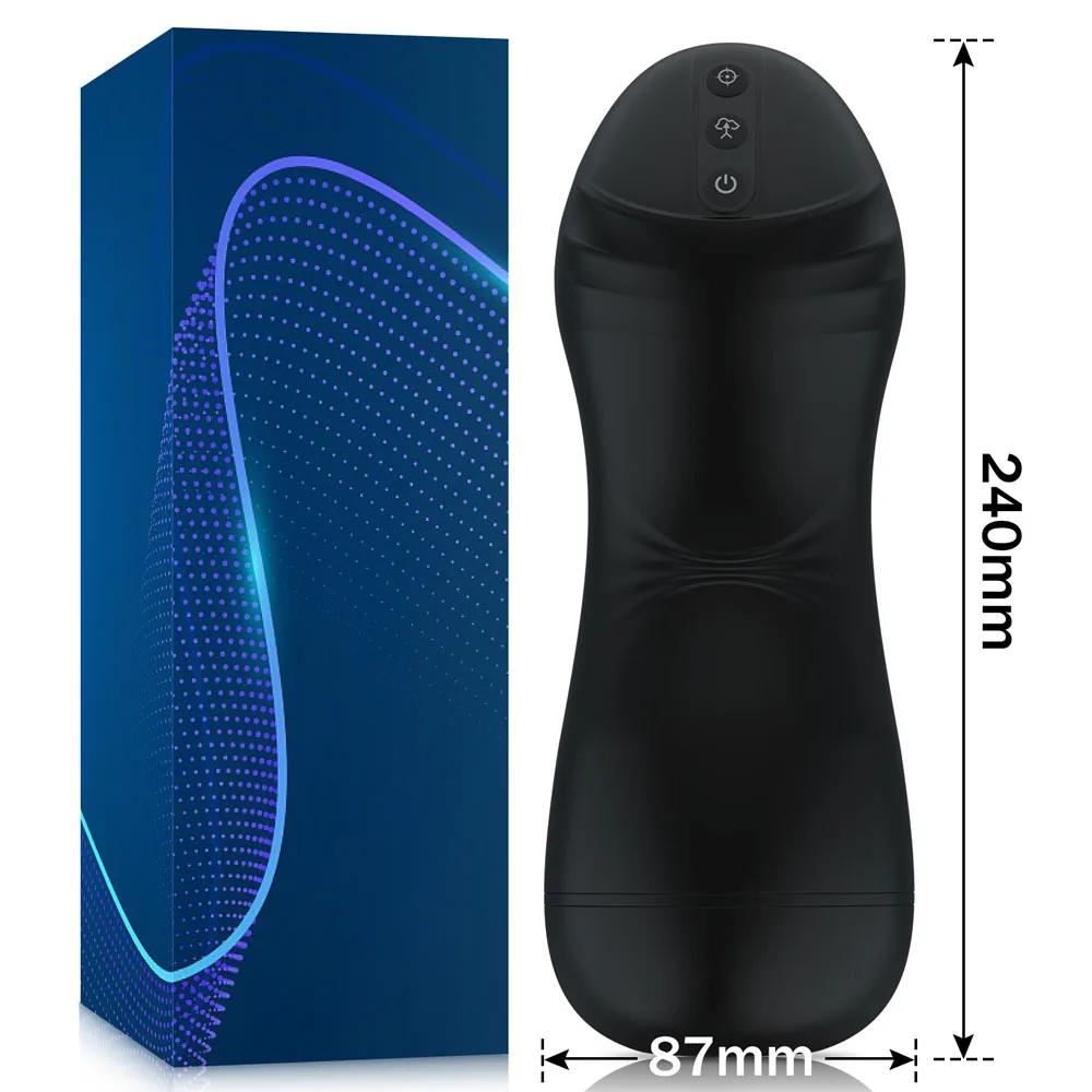 Male Masturbation Cup Automatic Sucking Real Oral Vagina Suction Vibrator Masturbator Sex Toys For Men Blowjob Vibrating Machine
