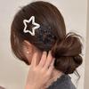2 Peças Grampos de Cabelo para Menina Estampa de Bolinhas Formato de Estrela Nuvem Couro Sintético Presilhas de Cabelo Antiderrapantes Estáveis BB Clips Acessórios de Cabelo