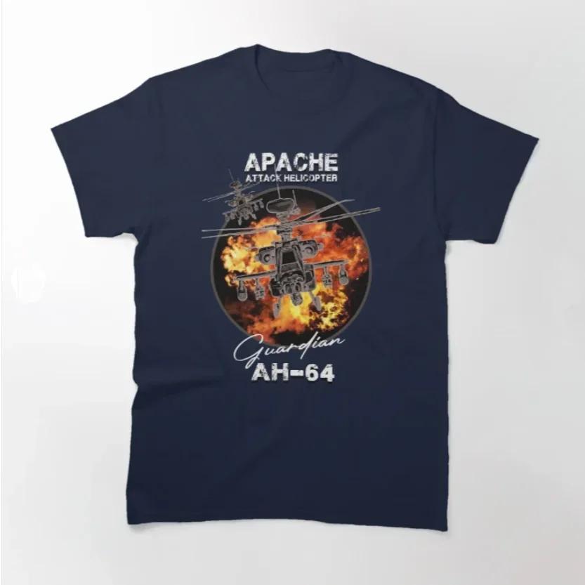 

Aviation AH64 Apache Attack Helicopter TShirt 100 Cotton ONeck Short Sleeve Summer Casual Mens Tshirt Size S3XL 4XL
