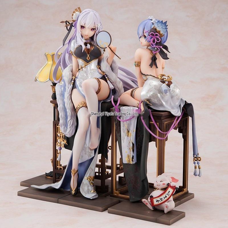 Re:Zero Emilia & Rem Cheongsam Elegant Beauty Figures