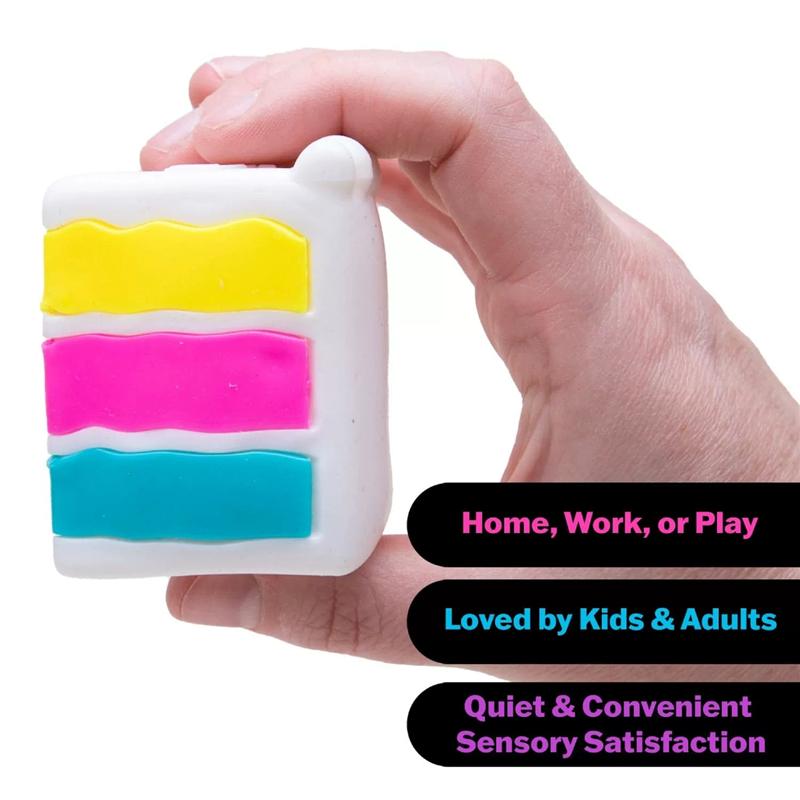 Needoh Sensory Peace O' Cake Fidget Toy Anxiety Relief Focus Calm Down Adhd Non-Toxic Squeeze Stretch Fidget Toy For Adults Gift