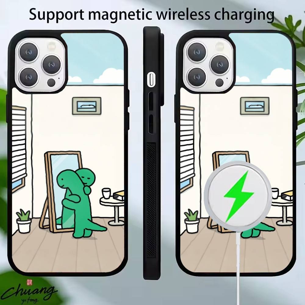 Lovely J-Joguman Studios Phone Case For iPhone 14,16,15,13,17,12,Plus,Pro,Max Magnetic For Magsafe Frosted Cover