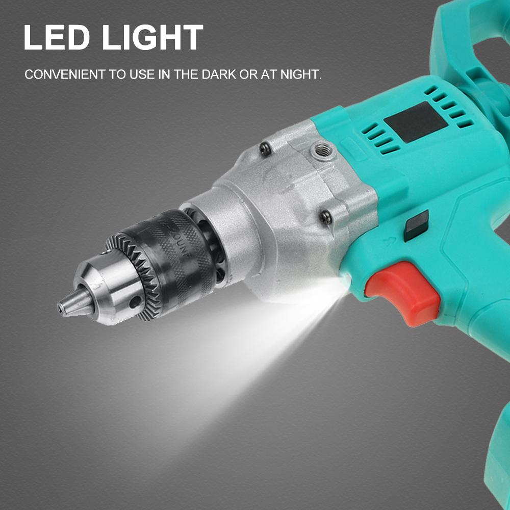 Trapano Elettrico Senza Spazzole 88V 800W 13mm Avvitatore Elettrico Senza Fili Mandrino Autobloccante 1/2" Trapano da Ghiaccio Batteria Li-ion Utensile Elettrico