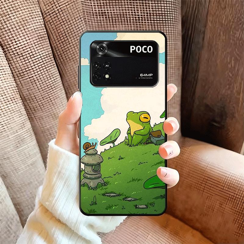 Cute Cartoon Frog Soft Phone Case for Xiaomi Poco X5 X6 X7 X8 Pro Max X3 F7 F8 Ultra M8 M7 M6 M5 Redmi 15 15C 14C 13C 12C X4 F6