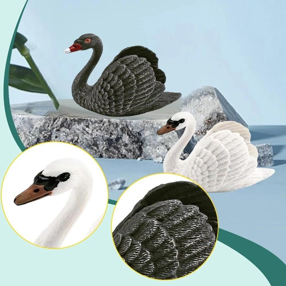 Plastic Swan Figurine Realistic Appearance Bird Figurine Animal Figurine  Bird Lover Collection