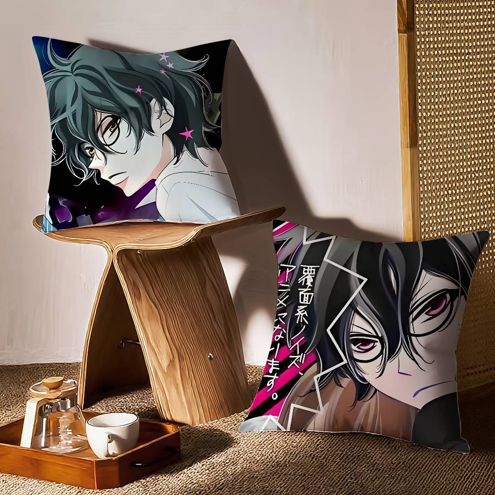 S-Sakaki Momo Anime Pillow Case Sofa and Living Room Decorative Cushion Covers Dust-proof and Mite-proof Invisible Zipper