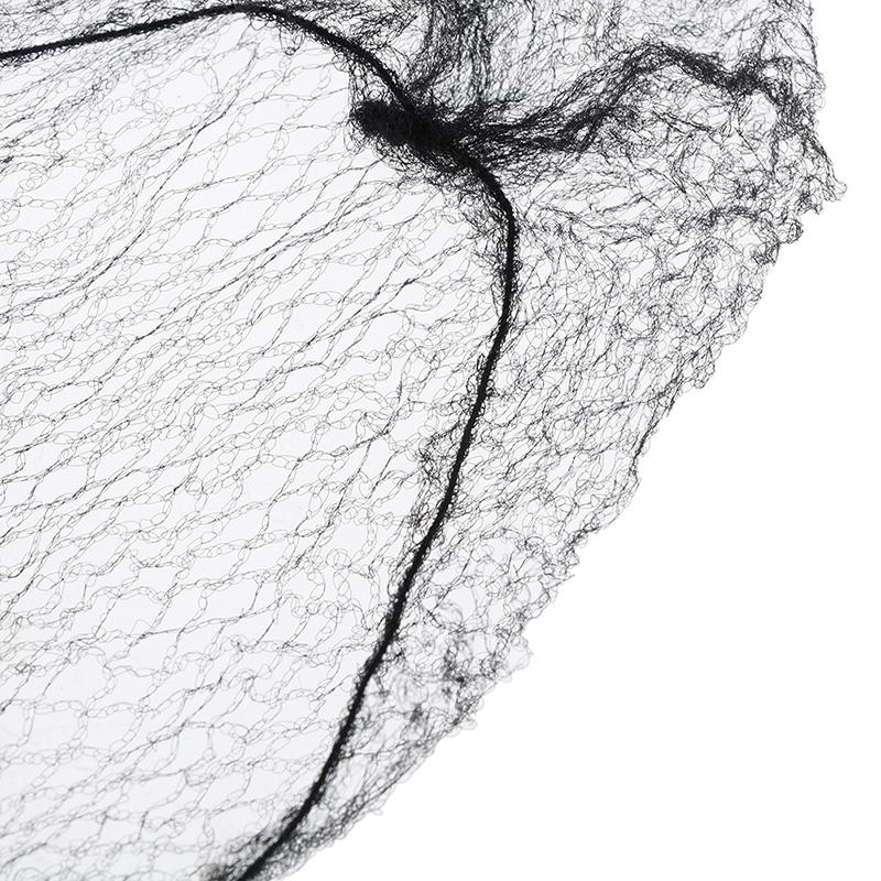 50/100Pcs Women Hair Nets Invisible Elastic Edge Mesh Black Snood Wig Cap