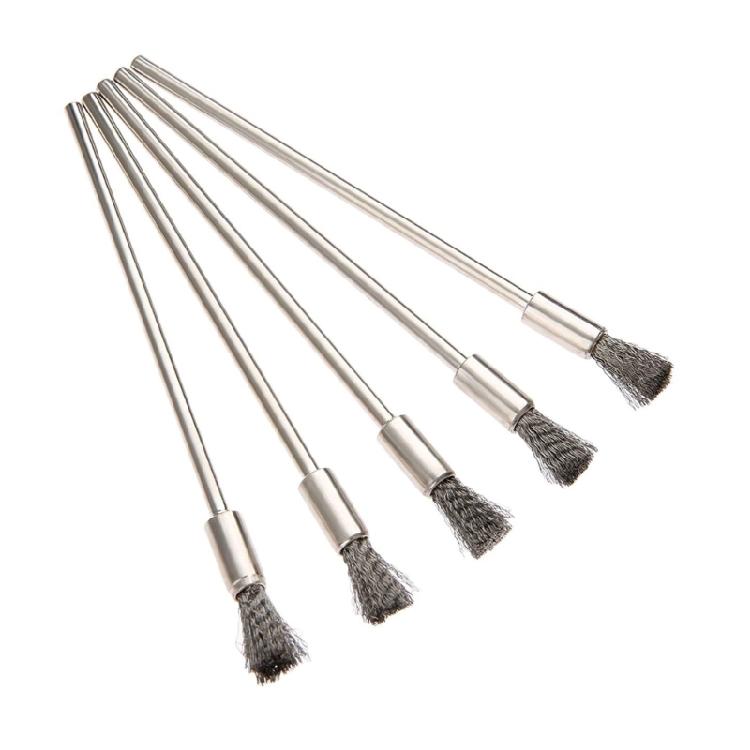 4Pcs 100mm Steel Wire Wheel Brushes 3mm Shank Polishing Brush Rotary Tool Home