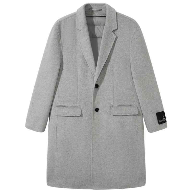 

CABBEEN Мужское двустороннее пальто средней длины из шерстяной смеси, 50 Вт, со съемной подкладкой L (175/50)