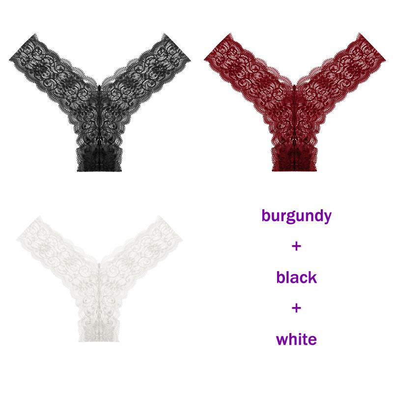 CINOON 3 Teile/los frauen höschen Transparent Low-Taille Unterhose Aushöhlen Tanga Weibliche Nahtlose G-String Sexy Unterwäsche Spitze Dessous panty
