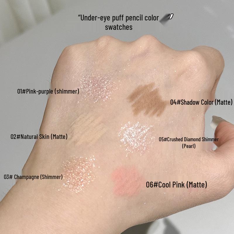 Sparkling Highlight Gel Eyeliner: Waterproof, Smudge-Proof Pen for Easy Under-Eye Bags and Pearl Finish - Ideal for Beginners