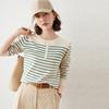 Striped Long-sleeve Knit Top for Women, 2026 Spring and Autumn New Style, Short Korean Version, Loose Casual Inner Sweater