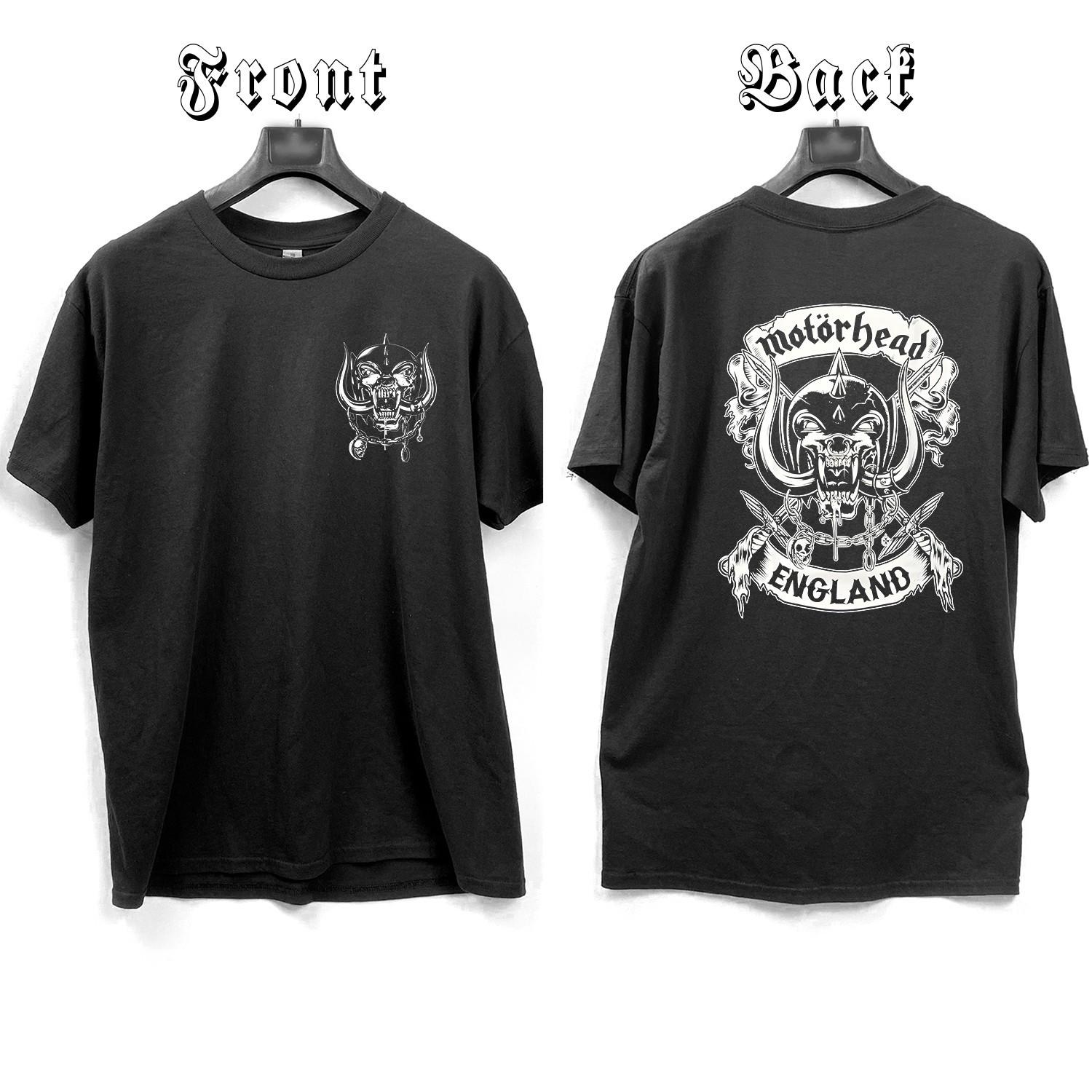 Motorhead Crossed Swords England Unisex Black 2 side T-shirt Size S-5XL S