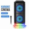 Portable Wireless Outdoor Speaker with 6 Inch Dual Horn Subwoofer, 1200W High-Powered Bass Sound and Built-in Microphone for Bluetooth Connectivity