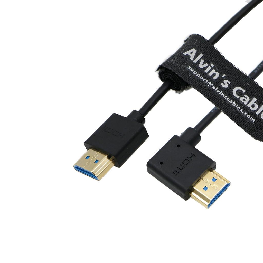 Cables 8K HDMI High Straight To HDMI Cord for Atomos Ninja V Z CAM and Sony and A7S3 Cameras Alvin's 2.1 Cable, Speed, Left-Angled Monitor, E2, FS5,