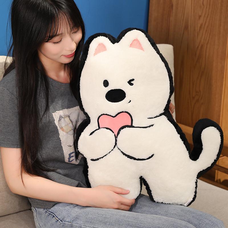 West Highland Cartoon Dog Plush Toy Pp Cotton Filling Couch Decor Kids Room