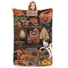 Halloween Themed Blankets Super Soft Street Trend Plush Throw Blanket For Kids Bedroom Flannel Bedspread Bed Cover