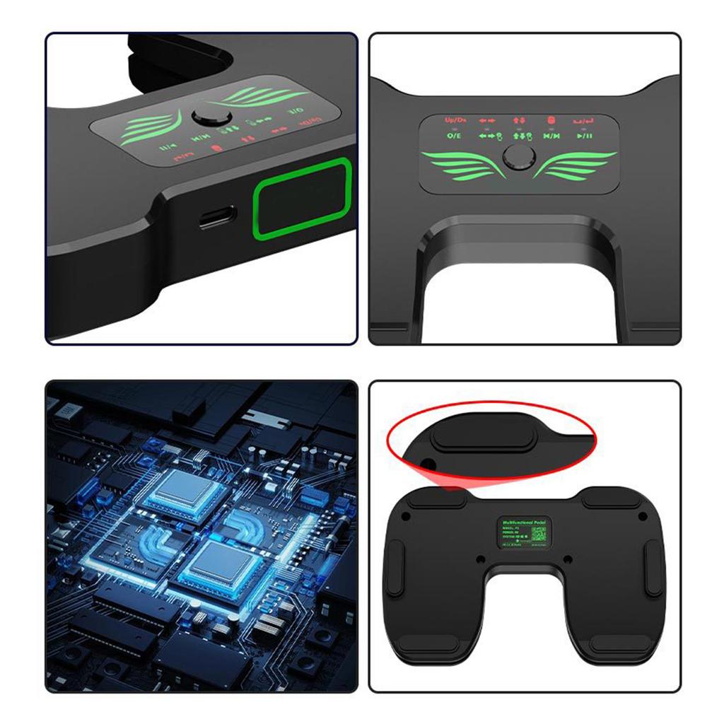 Multifunctional Silent Music Page Turner Pedal Rechargeable Wireless Page Turner Portable Foot Pedal Page Turner