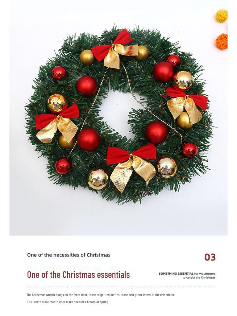 Love of the Harbor Christmas Rattan Wreath for Window or Door Display