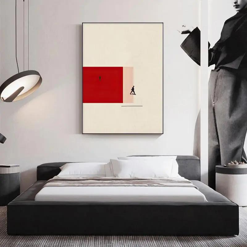 Nordic Figure Wall Art Canvas Painting Humorous Posture Poster and Prints Modern Wall Colorful Picture for Living Room Decor