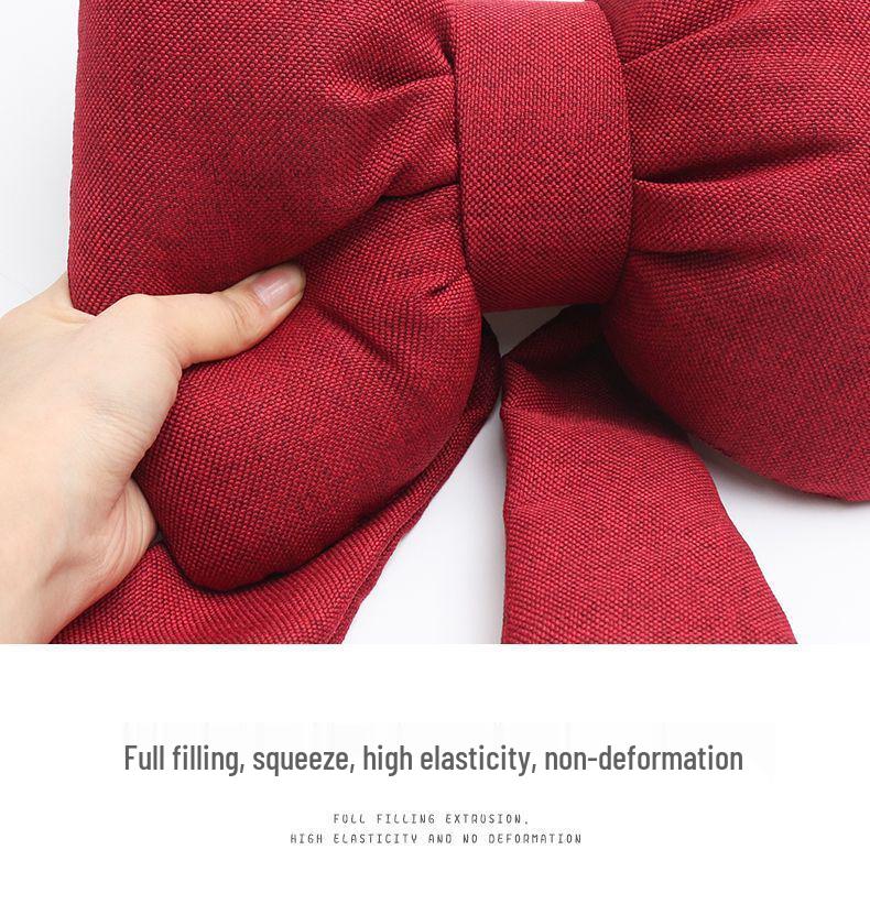 Car Headrest Bowknot Neck Support Pillow - Cervical Seat Cushion Pair