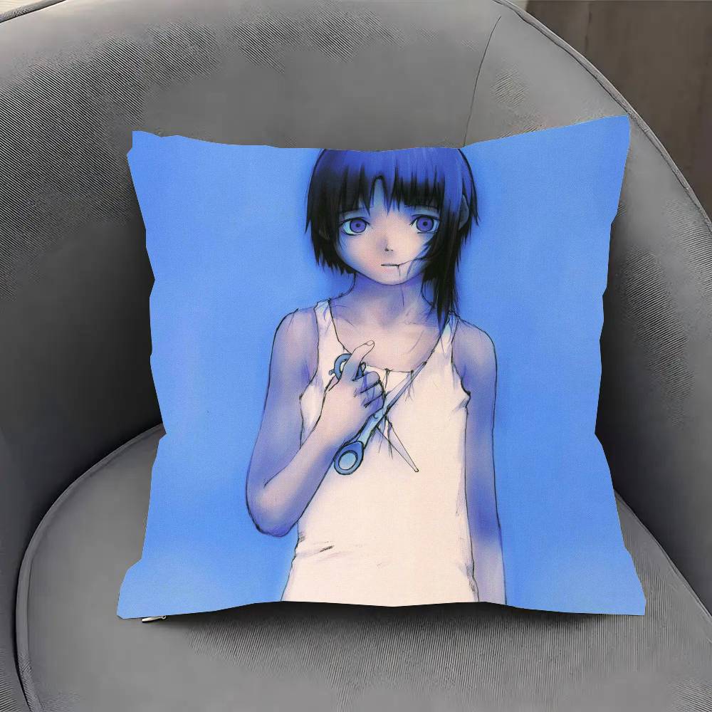 Serial Experiments Lain Anime Pillow Case Sofa Cushion Cover Room Home Decoration