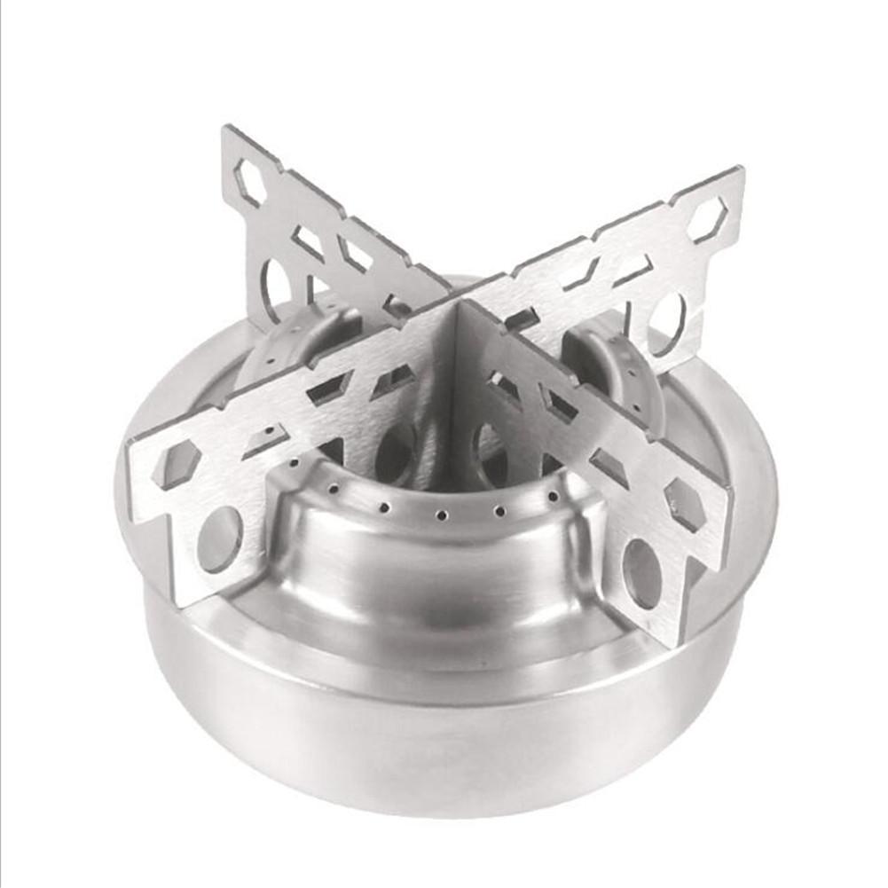 Outdoor Stainless Steel Alcohol Stove Camping Portable Picnic Stove Silver #1