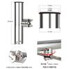 AMYSPORTS Glamp Stainless Steel Boat Rod Holder Fishing Pipe Boat Rod Holder Boat Fishing Rod Holder Rod Stand Trolling Handrail 4 Rails