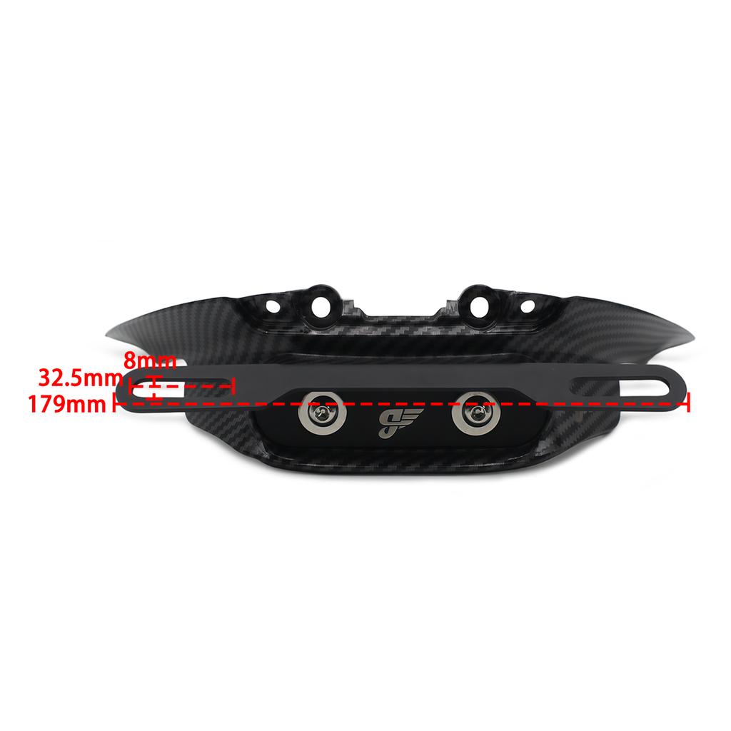 Accesorios Moto High Quality Modified Short Tail License Plate Holder For Vespa Sprint Primavera 150 Black Carbon Fiber Texture