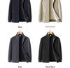 Men's Large Fleece Jacket: Warm Lined, Thickened for Autumn and Winter - Perfect for Middle-Aged Dads.