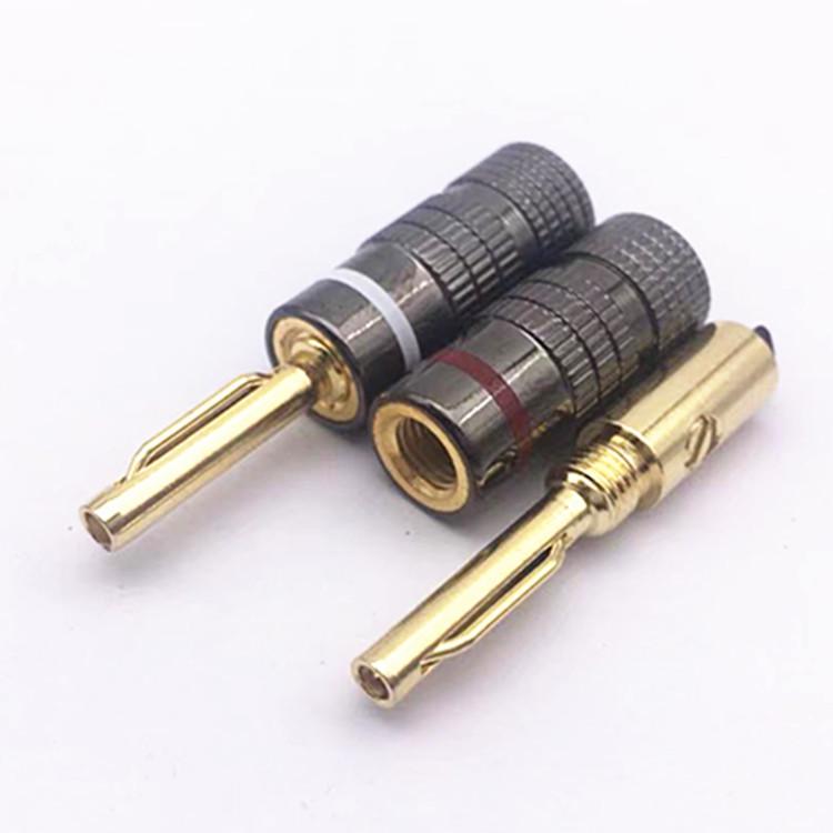 

Позолочений 4-мм пружинний банан-штекер Роз єм для динаміка (Без логотипу)