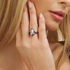 New fashion European and American horse eye ring S-shaped twisted exaggerated men's and women's rings, personalized imitation Opal rings