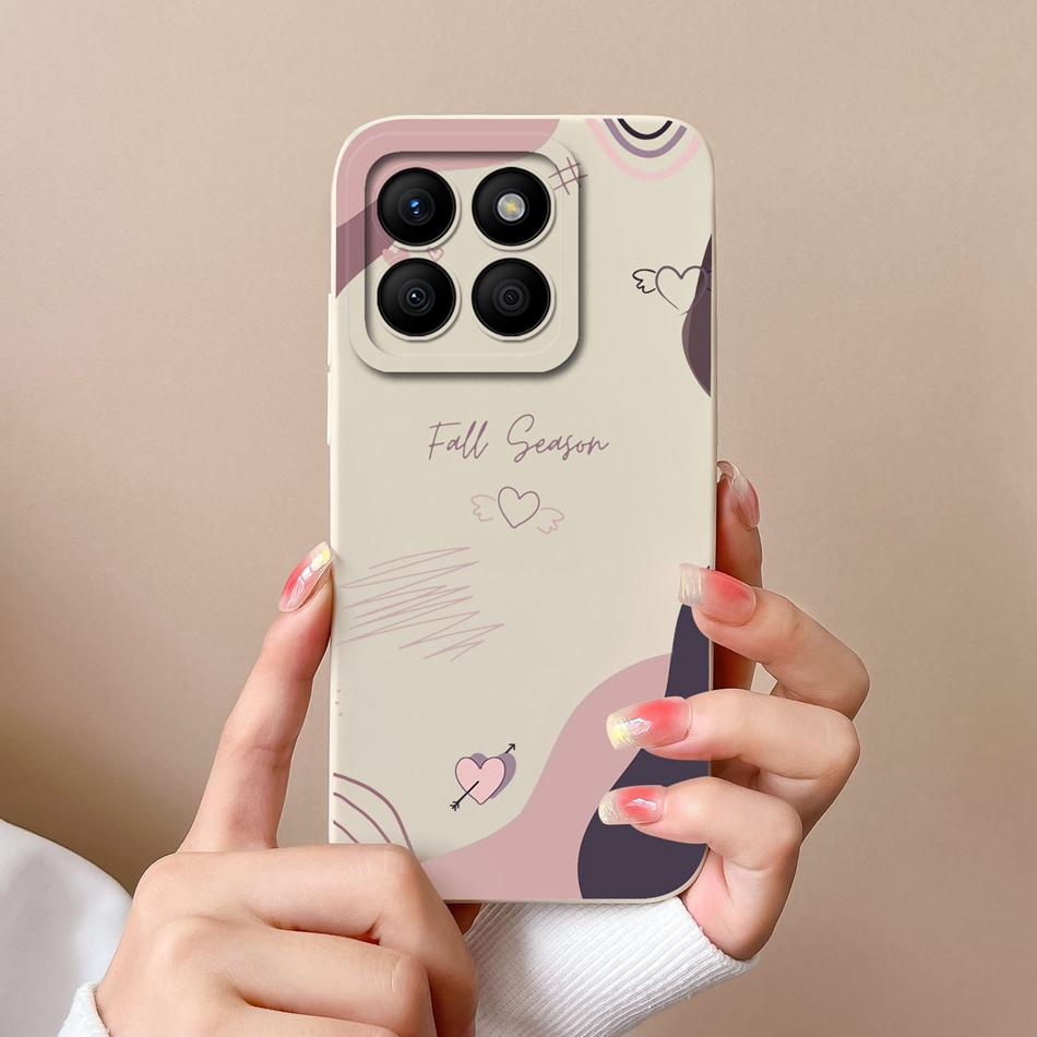 Fashion Cover For Honor X6B Case Soft Liquid Silicone Camera Protection Anti Drop Candy Phone Back Cover Model JDY-LX1 LX2 Funda