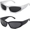Okulary przeciwsłoneczne Y2K Punk Polarized Wrap Around Męskie Damskie Modne Sportowe Okulary Przeciwsłoneczne