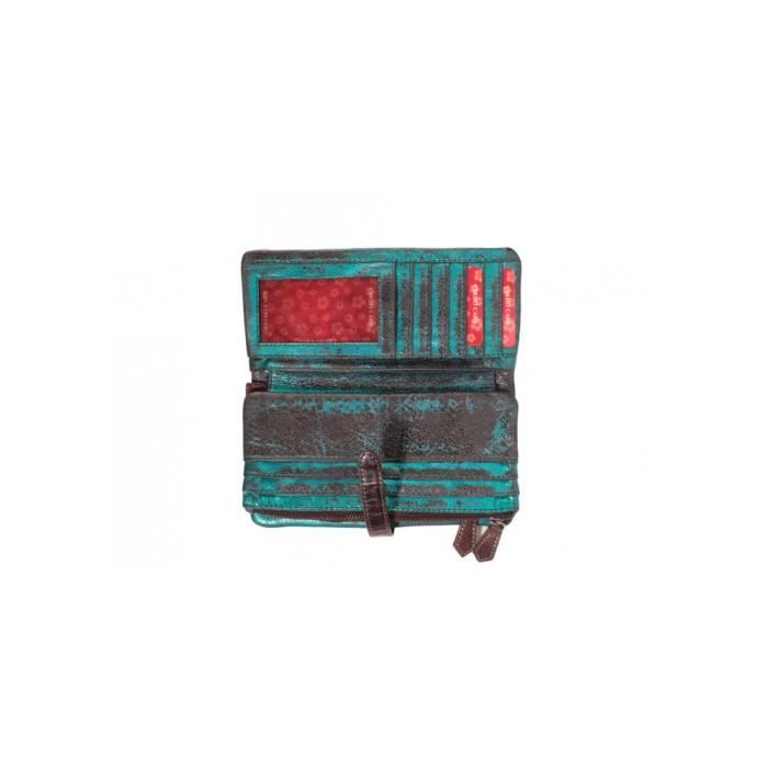 Portefeuille Femme - LE TEMPS DES CERISES - Sana PM2 - Cuir de vachette - Souple - Zippée