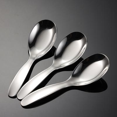 316 Stainless Steel Flat Bottom Spoon Short Children's Spoon Maternal and Infant Feeding Spoon Cute Tableware Fork