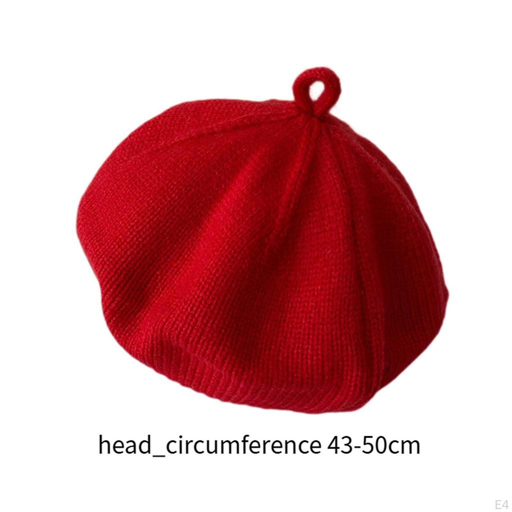 Beret Hat Cold Weather Knitted Beanie Cap for Traveling