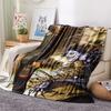 1Pc Cartoon Print Flannel Blanket, High Quality Comfortable for All Seasons, Home Decor, Warmth and Comfort, Perfect for Christmas Birthday Gift