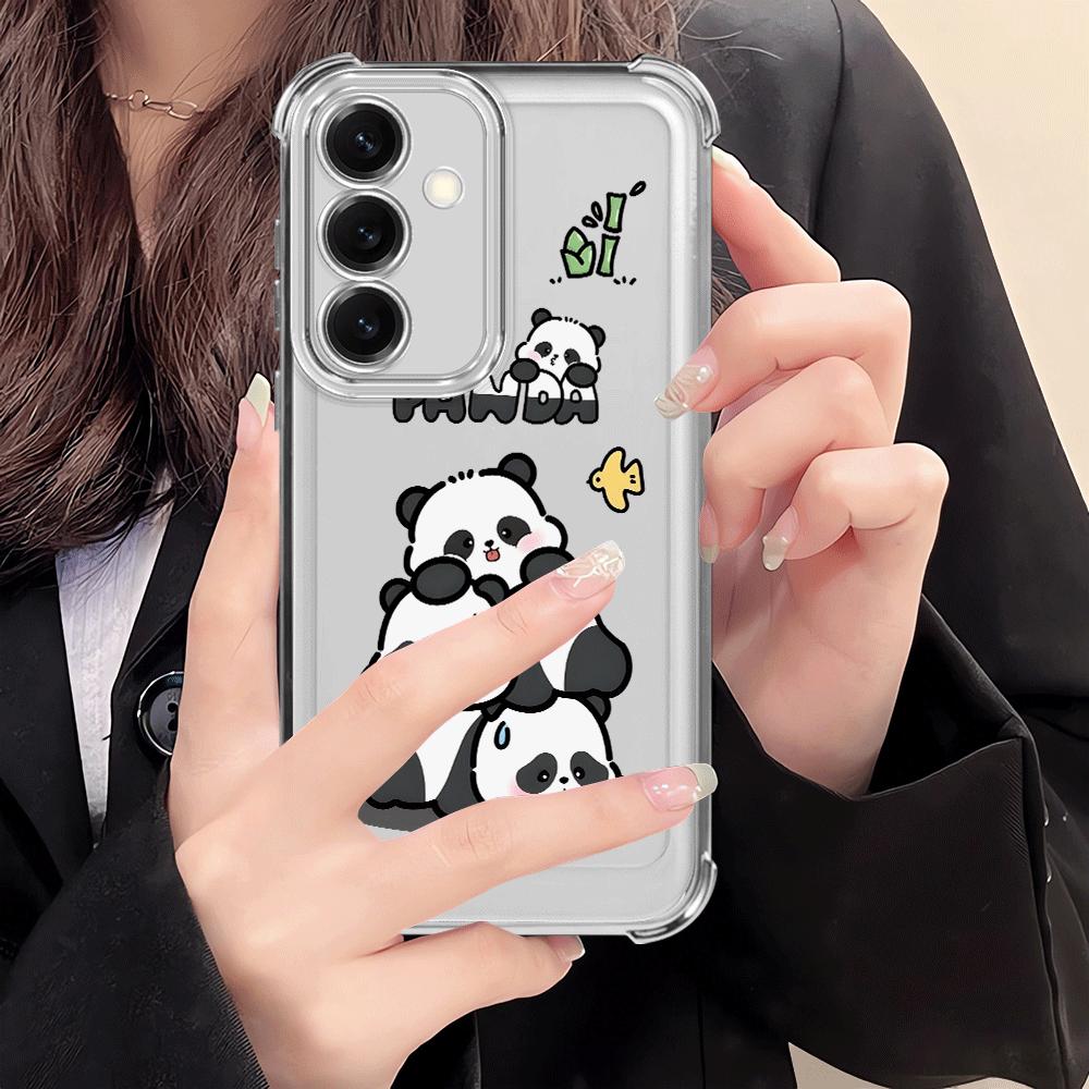 Cartoon Cute Panda Phone Cover Case for Samsung Galaxy A16 A52 A17 A33 A35 A36 A24 A13 A25 A26 A21s A15