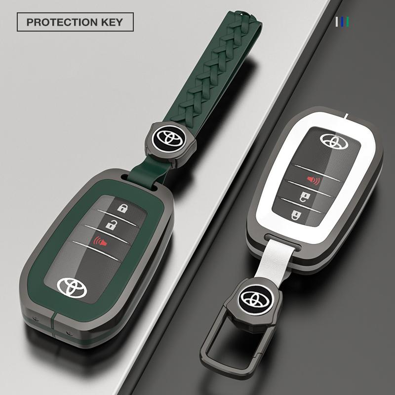Zinklegierung TPU Auto Fernbedienung Schlüsselhülle Case Zubehör Für Toyota RAV4 Highland Coralla Hilux Fortuner Land Cruiser Camry Crown