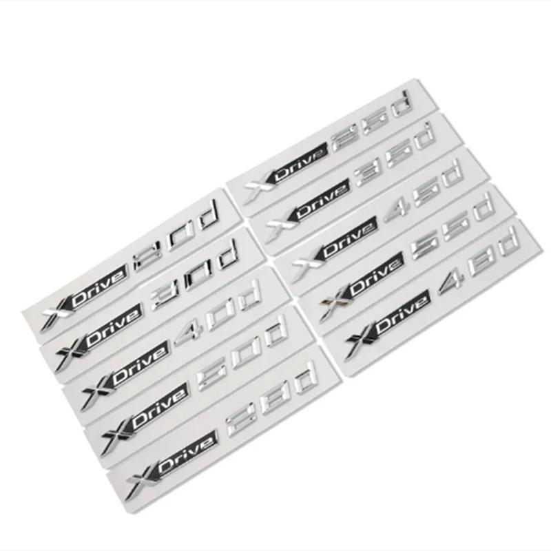 Car Trunk Stickers For BMW X1 E87 F48 X3 F25 E83 X4 X5 E70 F15 X6 E71 F16 X7 XDrive 18d 20d 30d 40d 50d Emblem Logo Accessories