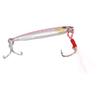 Artificial Bait Metal 3D Eyes Fishing Lure 2 Hooks with Feather Reusable Accessories 10gLaser Pink