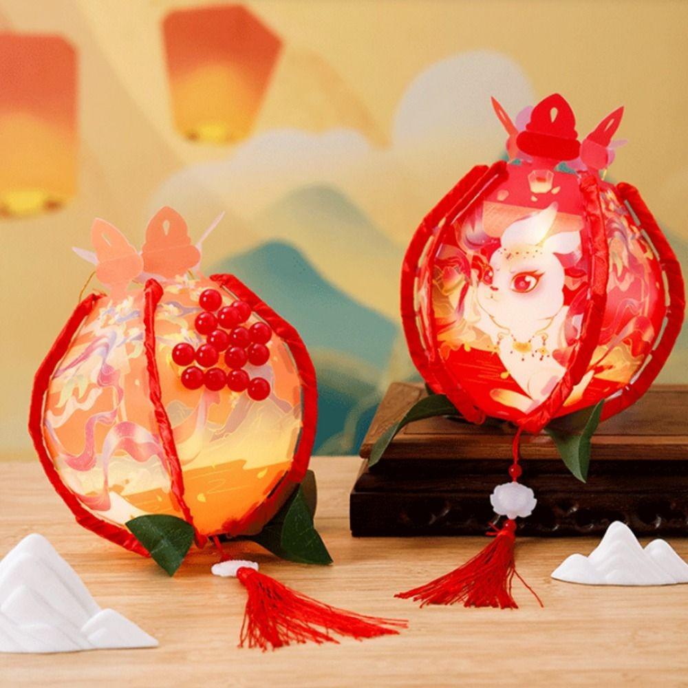 Glowing Pomegranate Lantern Chinese Style Handheld Lanterns Mid-Autumn Lanterns  Lantern Festival