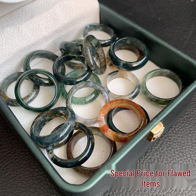 TXY50 Artistic Wildflower Agate Ring