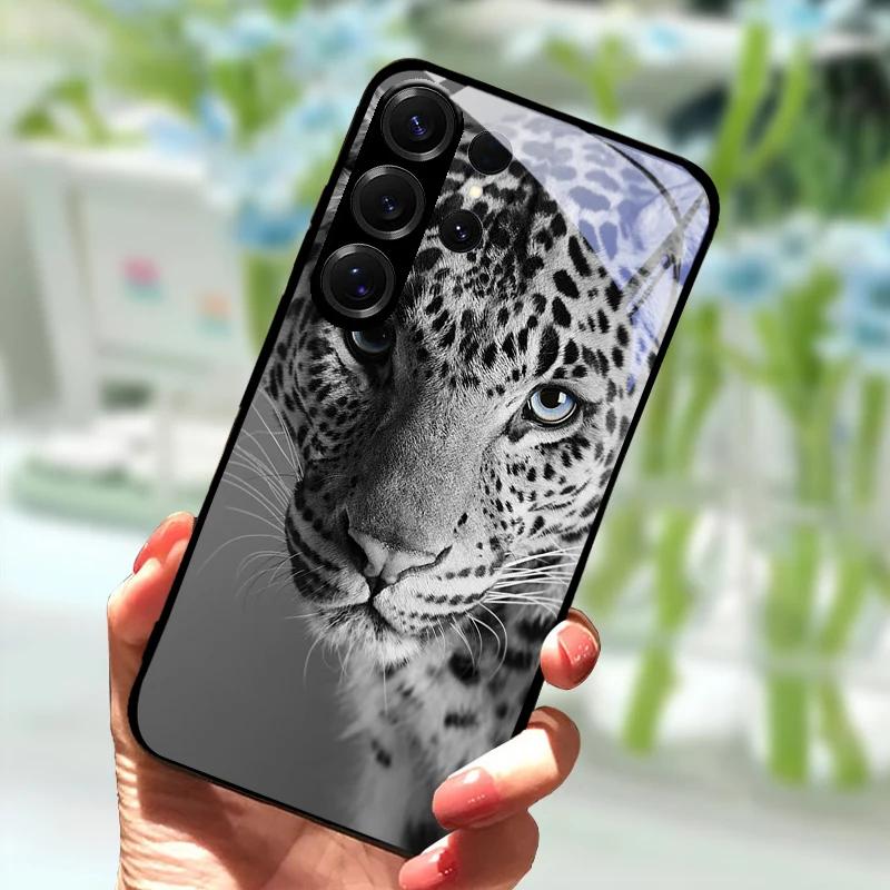 Für Samsung S23 FE Cartoon Glas Hülle S22+ / S23+ Harte PC Gehärtetes Glas Handyhülle Für Galaxy S 22 S 23 Ultra Stoßfeste Hüllen
