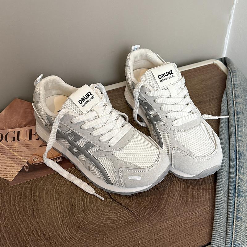 Mesh Breathable German Training Shoes Women's 2025 Summer New Thick-soled Inner Height Increase Versatile Light Casual Forrest Gump Sports Shoes