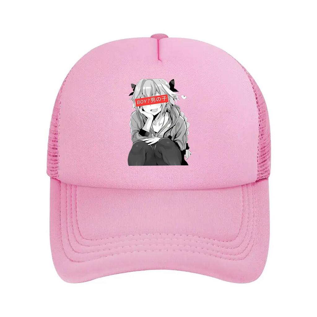 Boy Label Anime - Inspired, Mysterious Character Art Design Mesh Baseball Cap